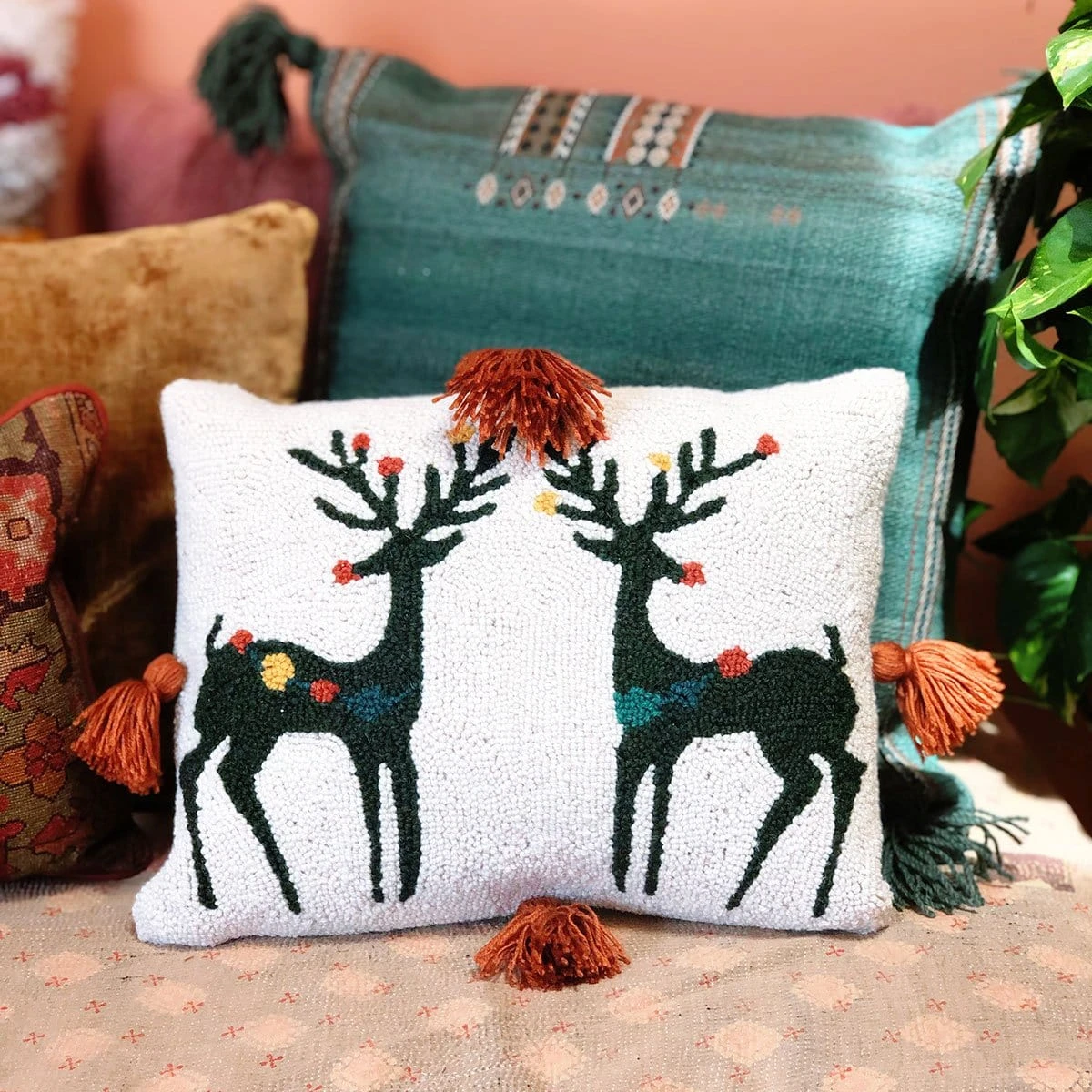Reindeer Games Hook Pillow By Jungalow® 4 Reindeer Games Hook Pillow By Jungalow® - Image 2