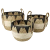 Tarfaya Grass Baskets - Set Of 3 -home decoration 0850 0 PhotoRoom