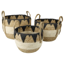 Tarfaya Grass Baskets - Set Of 3