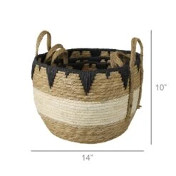 Tarfaya Grass Baskets - Set Of 3 13 Tarfaya Grass Baskets - Set Of 3 -home decoration 0850 0 9