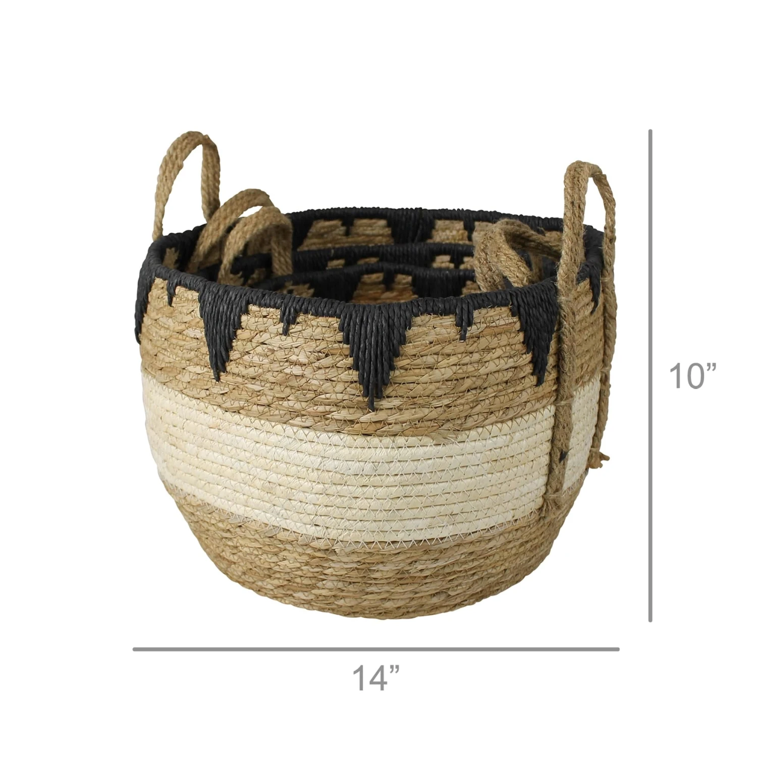Tarfaya Grass Baskets - Set Of 3 8 Tarfaya Grass Baskets - Set Of 3 - Image 6