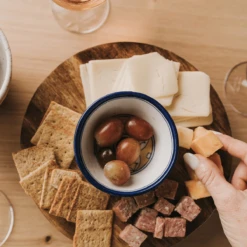 Jalini Wood Cheese Board + Ceramic Condiment Bowl Set -home decoration 186707 bf09658d 41f4 4db7 9a00 669461421afe PhotoRoom