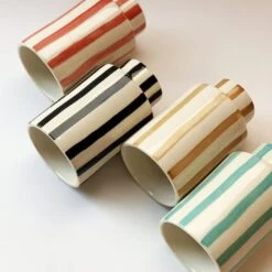 Kaya Striped Ceramic Cups By Justina Blakeney™ -home decoration 90 5bcb9259 d5b9 46f5 8070 b4cf12bc1ded