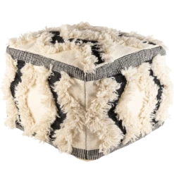 Zig Zag Shag Pouf