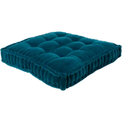 Deep Teal Velvet Floor Cushion