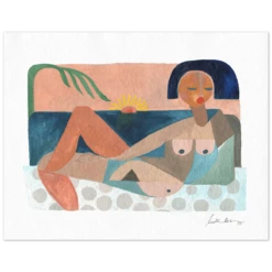 Nude Beach At Sunset Art Print By Justina Blakeney -home decoration Body 07928d77 ff4e 4300 938a cd137adda4a0