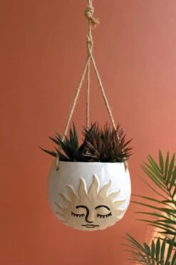 Sun Ceramic Hanging Planter 7 Sun Ceramic Hanging Planter -home decoration CDV2180 1