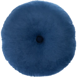 Navy Velvet Round Pillow