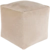 Cream Cotton Velvet Pouf -home decoration CVPF017 161616 PhotoRoom