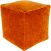 Burnt Orange Cotton Velvet Pouf -home decoration CVPF020 161616 PhotoRoom