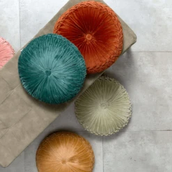 Velvet Round In Rust -home decoration Final 37 PhotoRoom