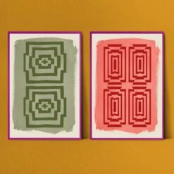 Geomara Art Print By Jungalow® 6 Geomara Art Print By Jungalow® -home decoration Hypnotic Geomara Duo