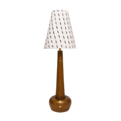 Hilma Table Lamp Base In Honey Matte By Like A Lion™ -home decoration JUNGALOW HILMA LAMP ALL SHADES SQUARE