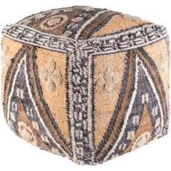 Jute Tan Pouf -home decoration LUPF003 181818 PhotoRoom