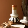 Biyu Paper Mache Black & White Vase -home decoration NJJ1013 1 PhotoRoom