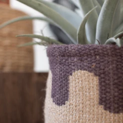 Mathus Printed Jute Planters - Set Of 3 -home decoration NRV2378 7 PhotoRoom