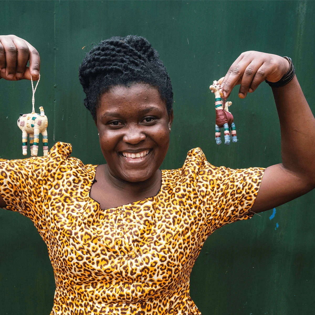 Garnet & Green Giraffe Holiday Ornament 8 Garnet & Green Giraffe Holiday Ornament - Image 6