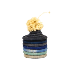 Blue Gradient Pom Pom Basket Holiday Ornament -home decoration OO.20143front 1800x1800 PhotoRoom