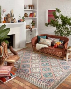 Peach Ele Pillow By Justina Blakeney® X Loloi 11 Peach Ele Pillow By Justina Blakeney® X Loloi -home decoration P012P0957SAMLPI15 roomscene 9