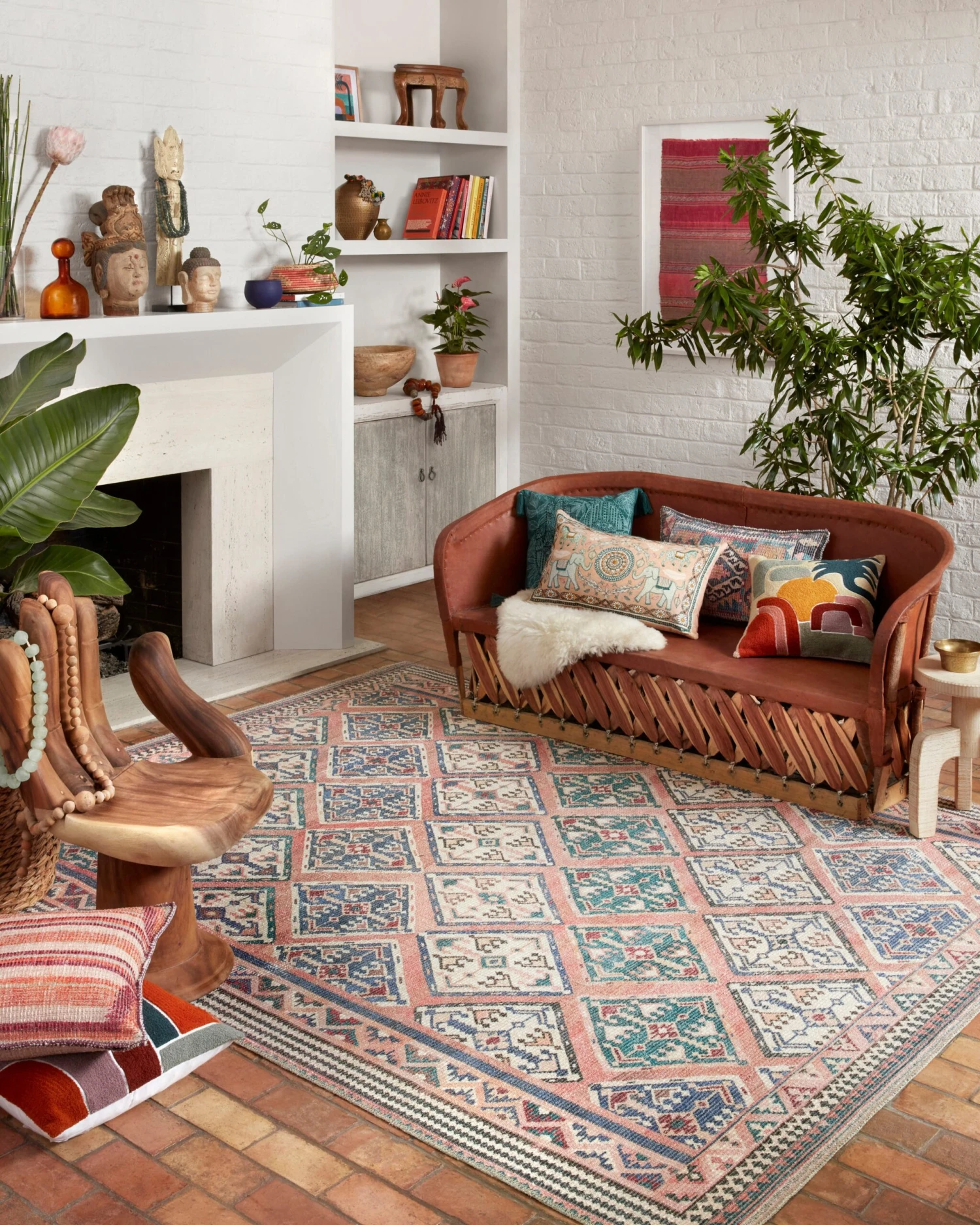 Peach Ele Pillow By Justina Blakeney® X Loloi 7 Peach Ele Pillow By Justina Blakeney® X Loloi - Image 5