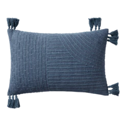 Stone Blue Embroidered Pillow By Justina Blakeney® X Loloi