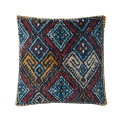 Blue & Red Senna Square Pillow