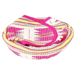 Pink Star Tortilla And Bread Basket