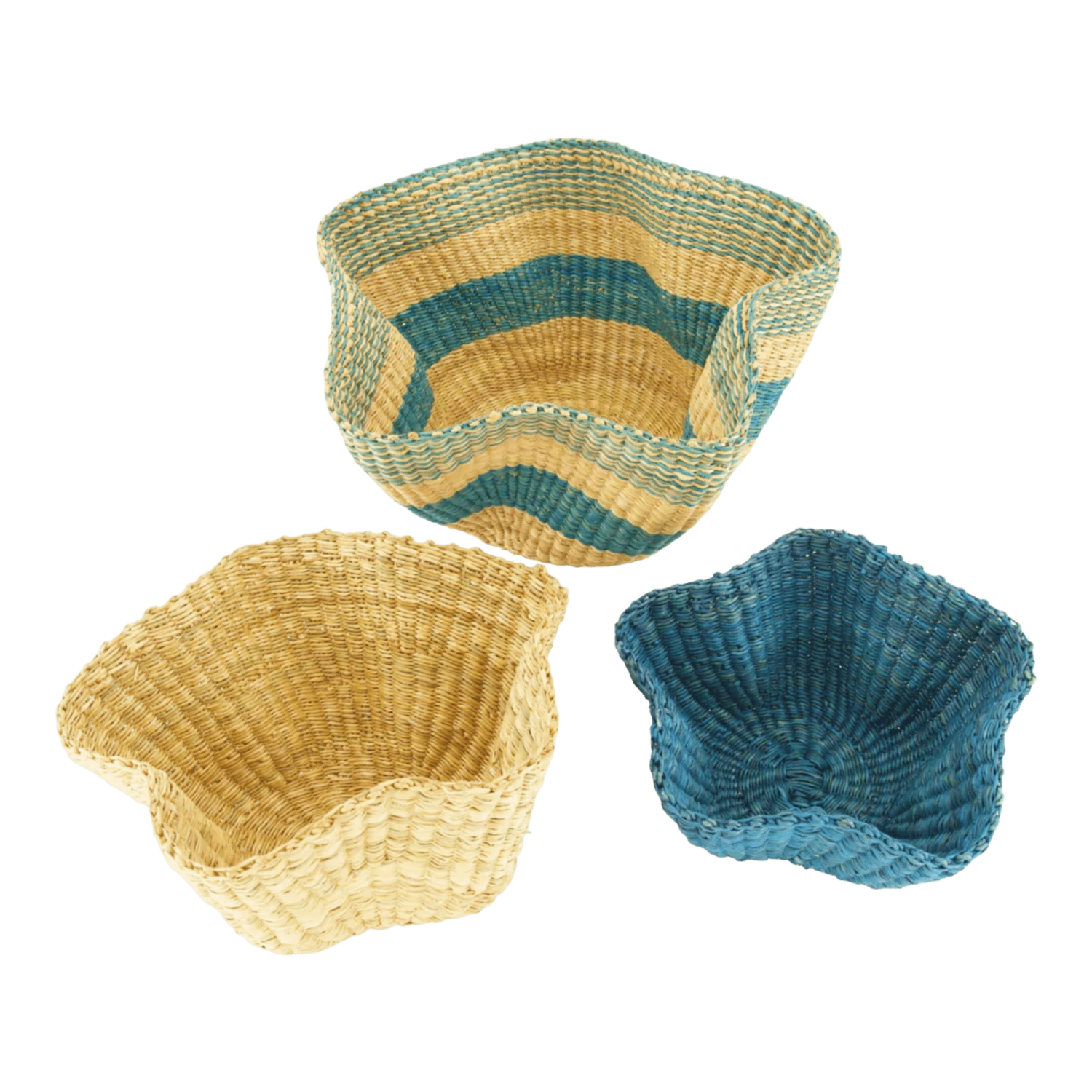 Oceans Wavy Basket Set 3 Oceans Wavy Basket Set