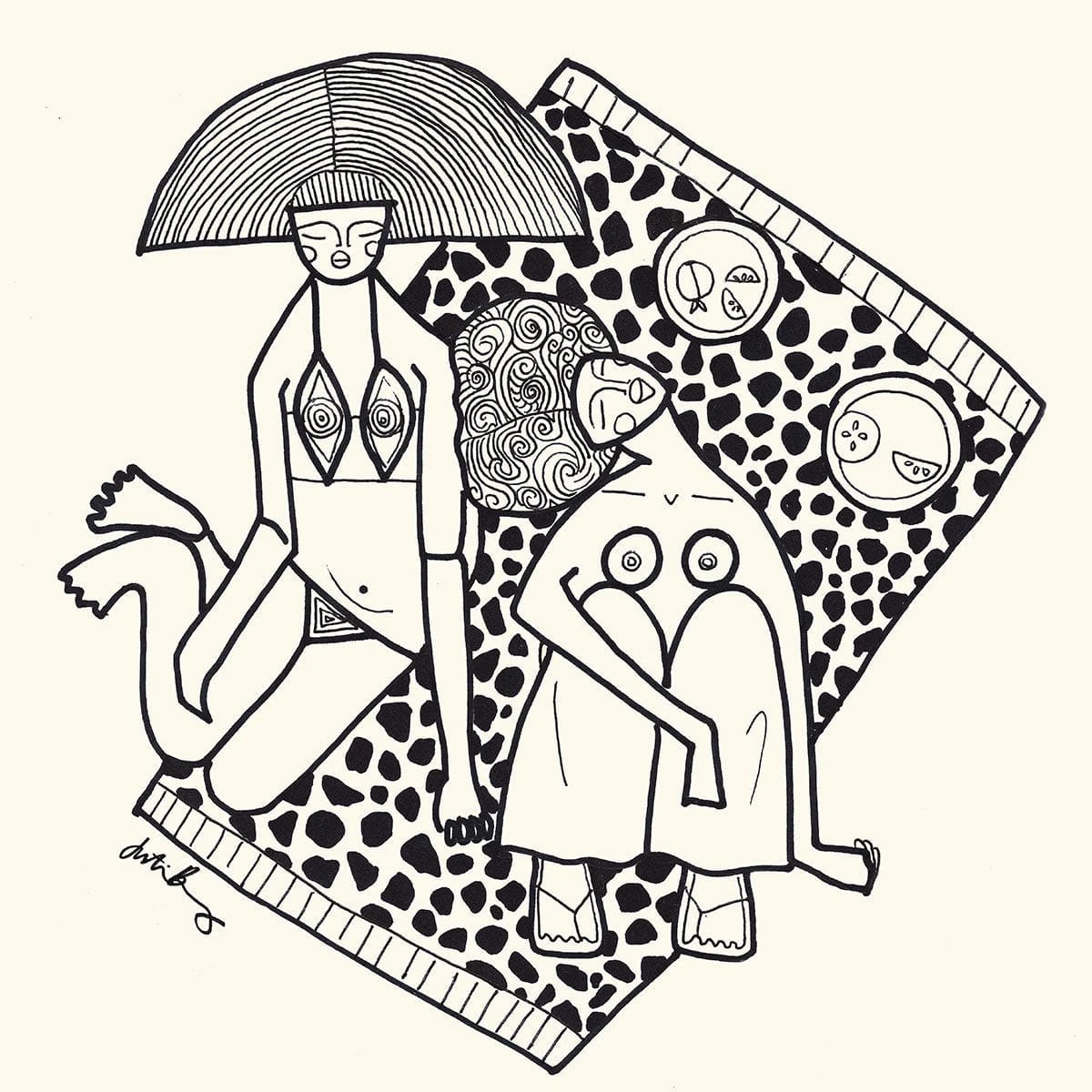 Summer Sisters Art Print By Justina Blakeney 3 Summer Sisters Art Print By Justina Blakeney