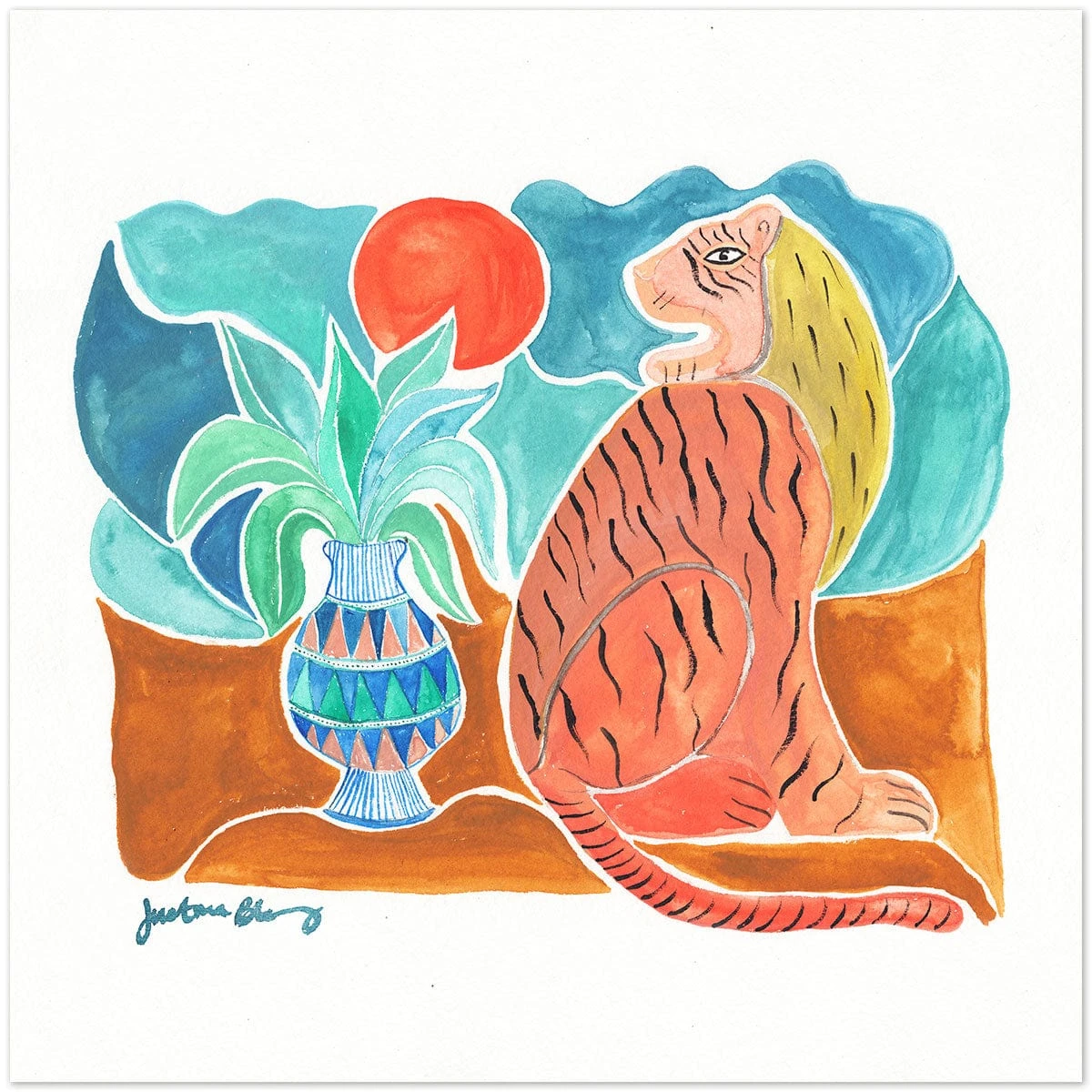 Tiger + Agave Art Print By Justina Blakeney 5 Tiger + Agave Art Print By Justina Blakeney - Image 3