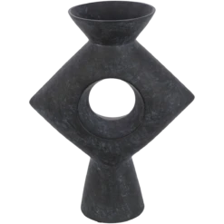 Dark Grey Putra Vase -home decoration YAG 008 PhotoRoom
