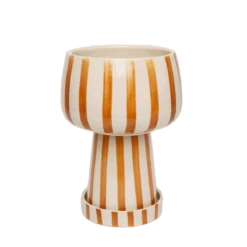 Kaya 3-Piece Ceramic Planter By Justina Blakeney™ -home decoration amberstripedkayaplanter