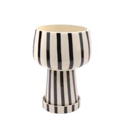 Kaya 3-Piece Ceramic Planter By Justina Blakeney™ -home decoration blackstripekaya