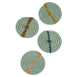 Seafoam Raffia Coasters