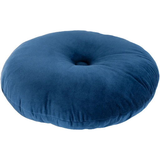 Navy Velvet Round Pillow 4 Navy Velvet Round Pillow - Image 2