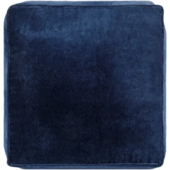 Navy Cotton Velvet Pouf -home decoration cvpf019 detail top PhotoRoom