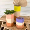 Vivid Hexagonal Vase Set -home decoration dippedhexagonalplanters