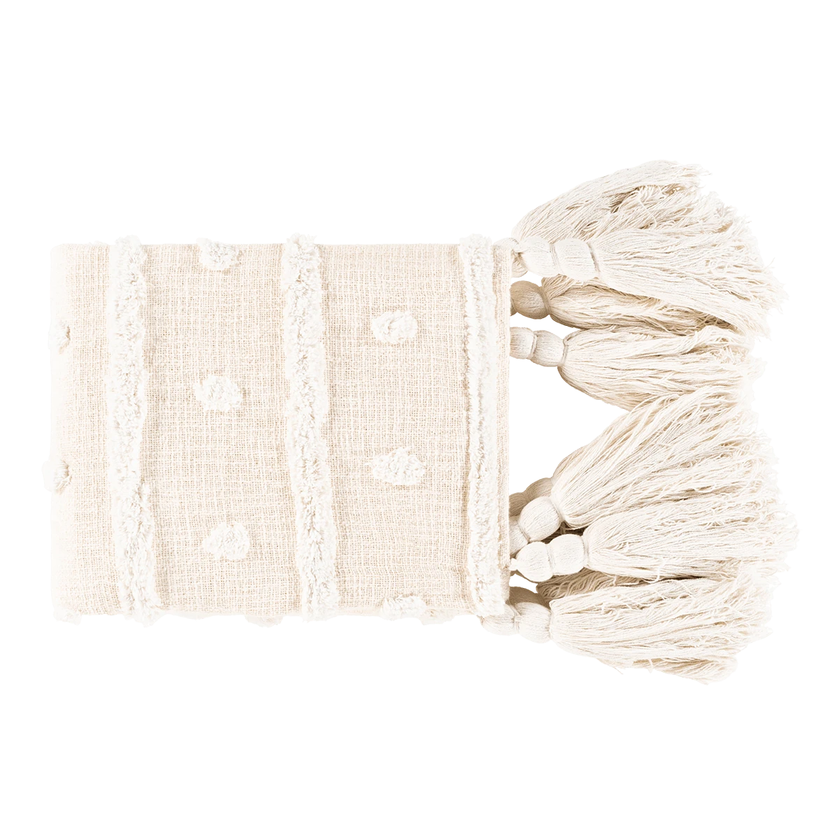 Cream Shag Throw Blanket 4 Cream Shag Throw Blanket - Image 2