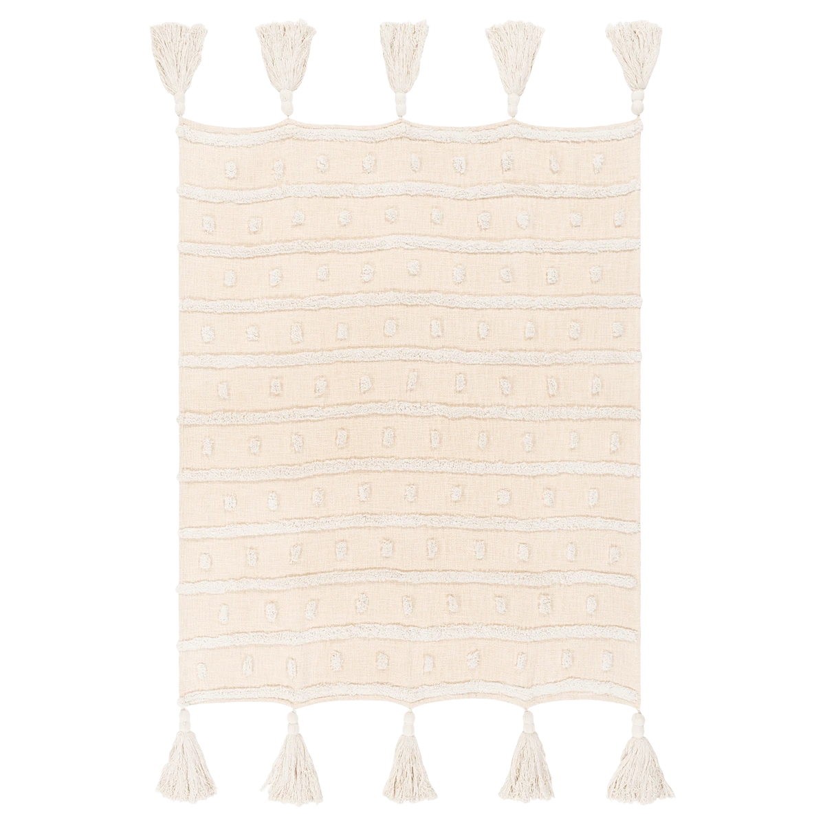 Cream Shag Throw Blanket 5 Cream Shag Throw Blanket - Image 3