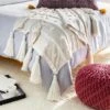 Cream Shag Throw Blanket -home decoration dln1000 styleshot 201