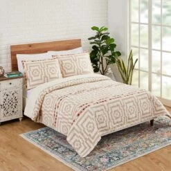 Cream Hypnotic Quilt Set By Jungalow® 13 Cream Hypnotic Quilt Set By Jungalow® -home decoration hypnoticcream2