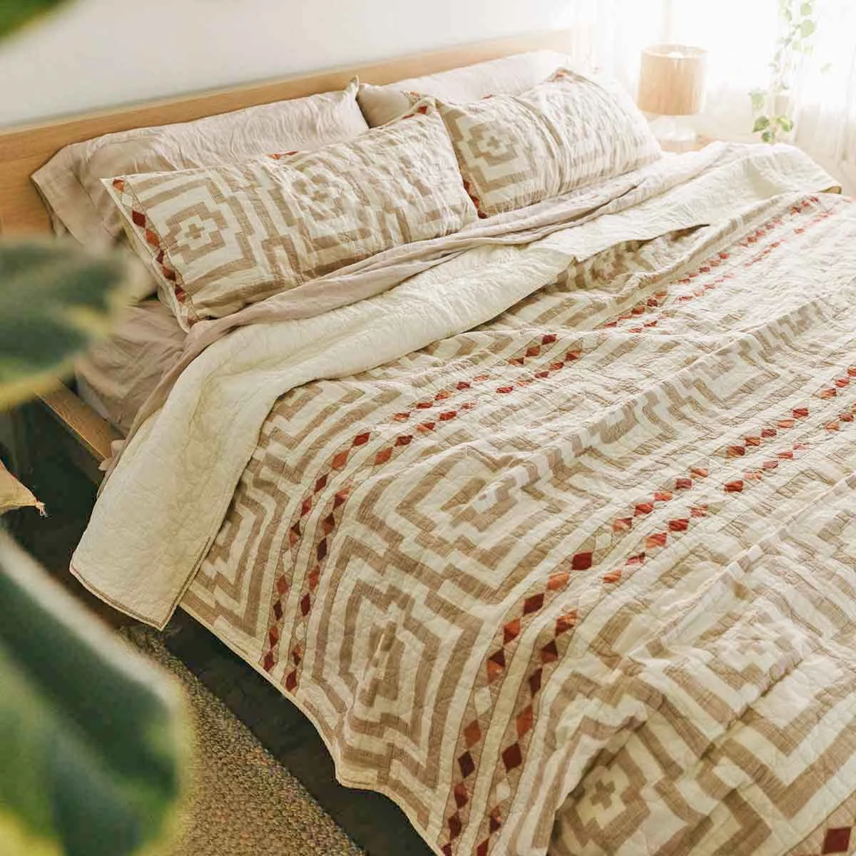 Cream Hypnotic Quilt Set By Jungalow® 3 Cream Hypnotic Quilt Set By Jungalow®