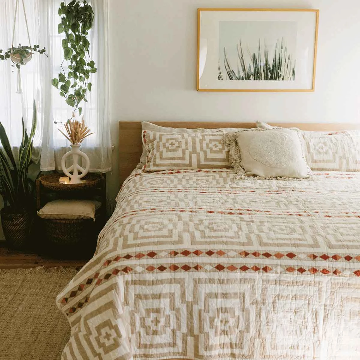 Cream Hypnotic Quilt Set By Jungalow® 5 Cream Hypnotic Quilt Set By Jungalow® - Image 3