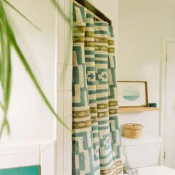 Blue Hypnotic Shower Curtain By Jungalow™ -home decoration hypnoticshowercurtain