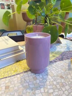 Kaya Ceramic Candle - Lavender/Sugar Plum -home decoration lavendercandle
