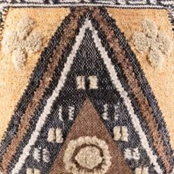 Jute Tan Pouf -home decoration lupf003 detail swatch