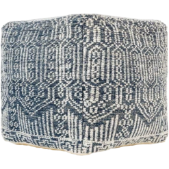 Navy Putri Hand Knotted Pouf -home decoration nbpf003 detail profile PhotoRoom