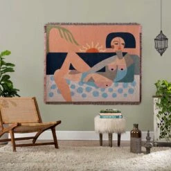 Nude Beach Throw Blanket By Jungalow® -home decoration nudebeachthrow