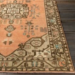 Vintage Apricot Wool Rug 10 Vintage Apricot Wool Rug -home decoration ooak1155 front