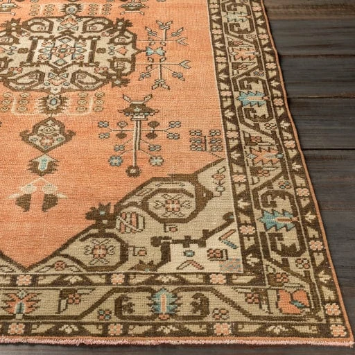 Vintage Apricot Wool Rug 6 Vintage Apricot Wool Rug - Image 4